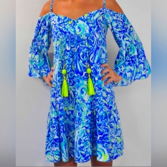 Lilly Pulitzer Dresses & Skirts - Rare, HTF Lilly Pulitzer Alanna Dress in Blue Crush - XL
